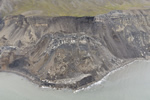 Der jüngste Küstenabbruch am Forkastningsfjellet auf Spitzbergen