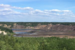 Bergbaufolgelandschaft in der Lausitz.