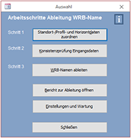 Ableitungsschlüssel KA5 (2005) nach WRB: Auswahl