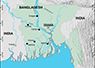 Verortung der Projektstädte innerhalb Bangladeschs