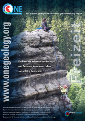 Poster zum Projekt OneGeology. Thema: Freizeit