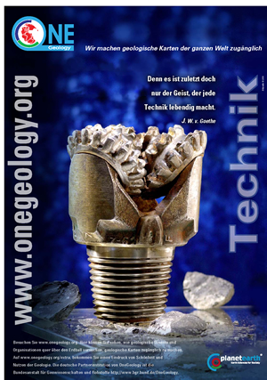 Poster zum Projekt OneGeology. Thema: Technik